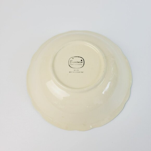 Franciscan c.1964-66 Serving Bowl Desert Rose Pink Floral Hand Painted USA Mark - Picture 6 of 9